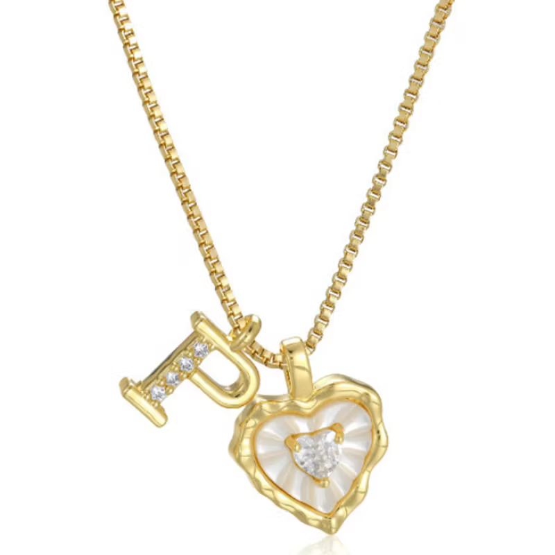 💛 Collier Cœur Initiale – Chaîne Délicate ✨