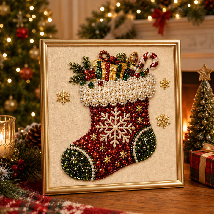 Kit d'art de peinture diamant de perles de Noël, relaxant et adapté aux débutants