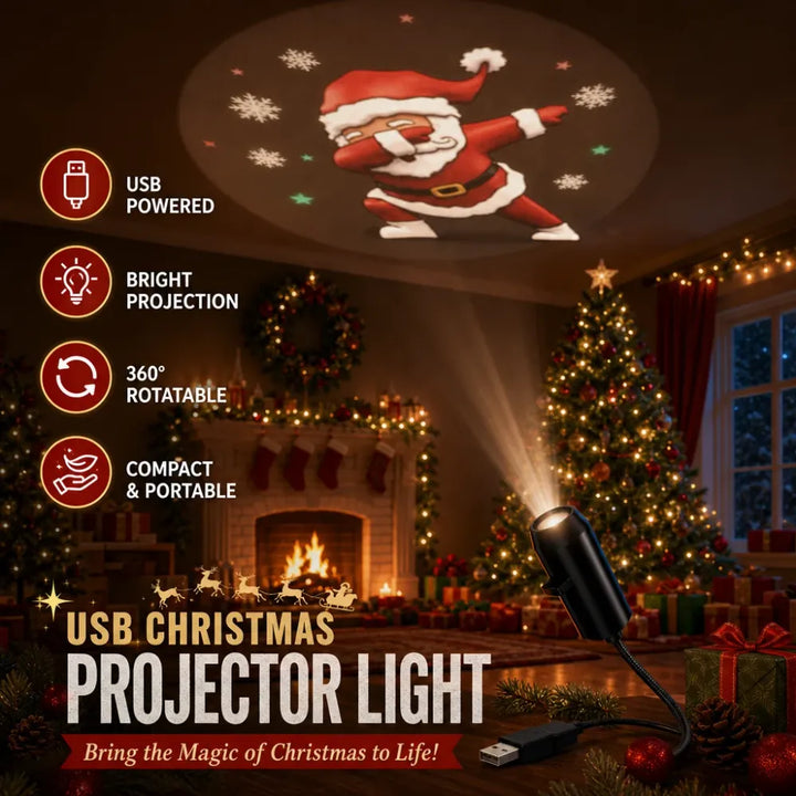✨Projecteur de Noël HD Plug-&-Play – 6 ou 10 scènes festives
