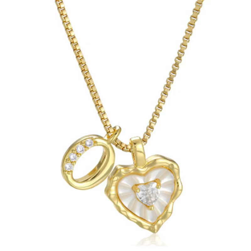 💛 Collier Cœur Initiale – Chaîne Délicate ✨