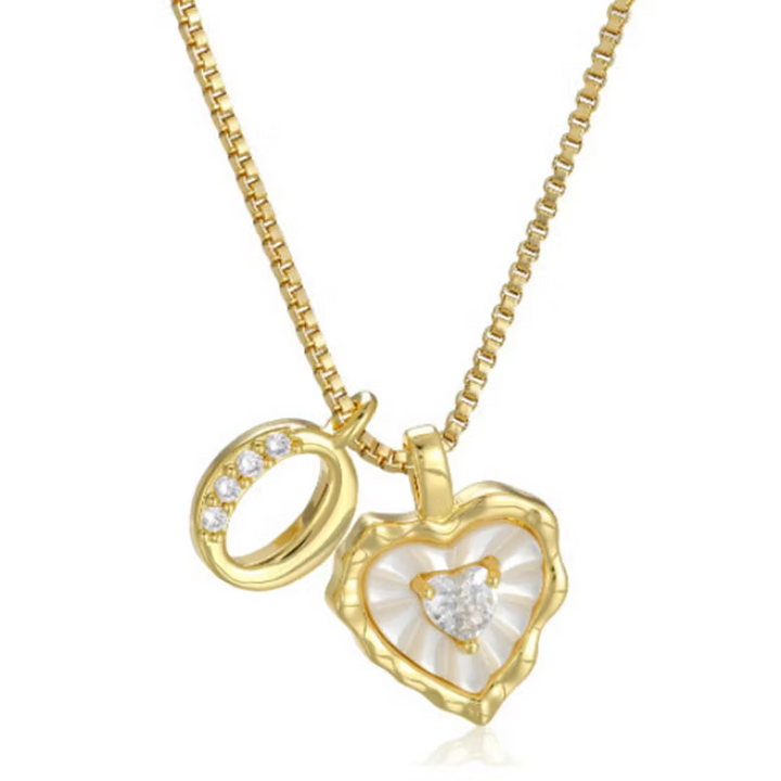 💛 Collier Cœur Initiale – Chaîne Délicate ✨