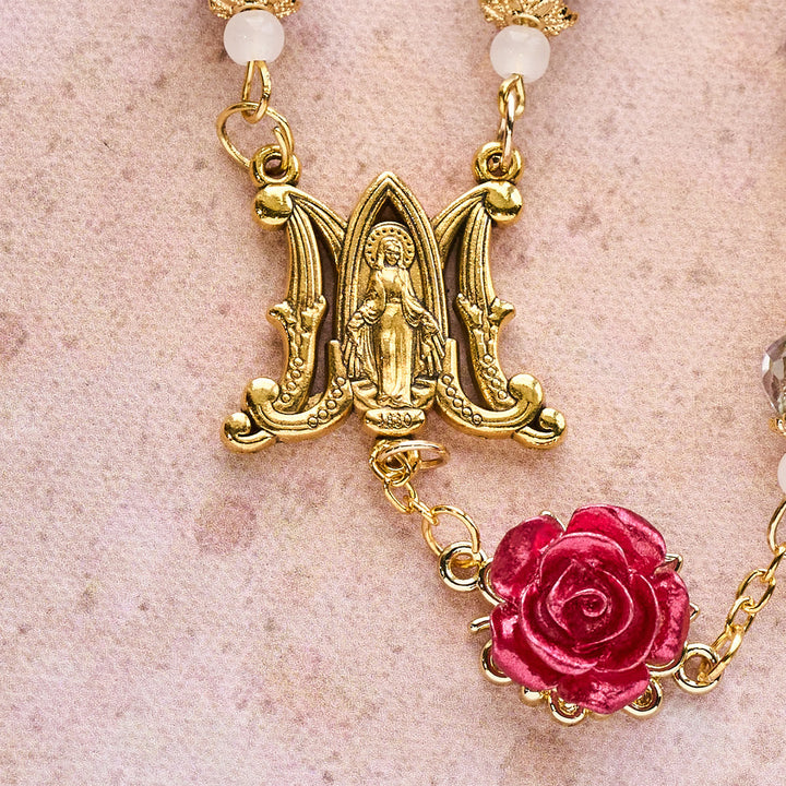 Chapelet de dévotion Rose & Sacré-Cœur 🌹❤️