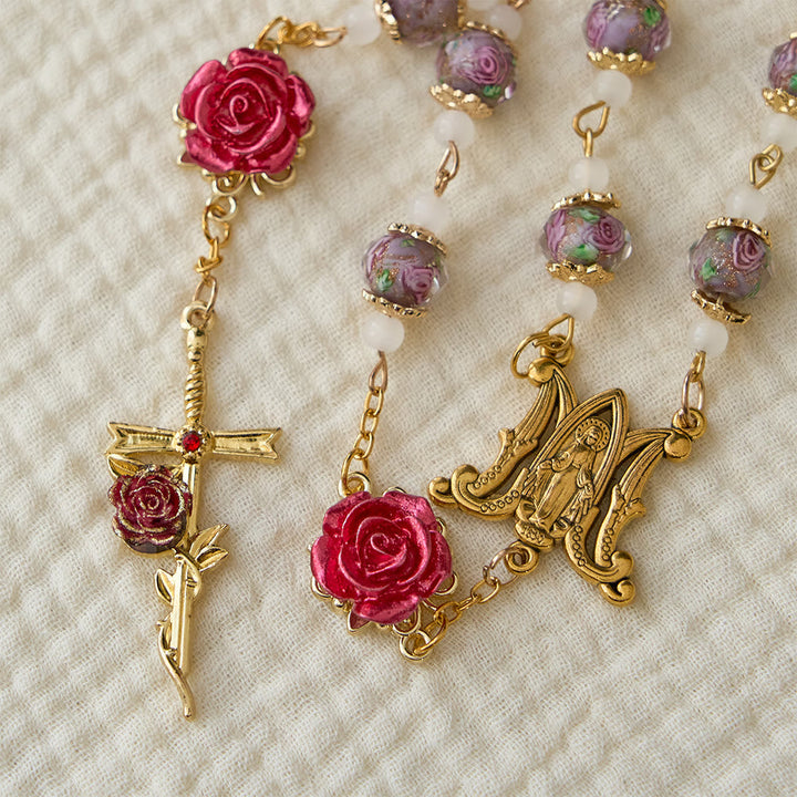 Chapelet de dévotion Rose & Sacré-Cœur 🌹❤️