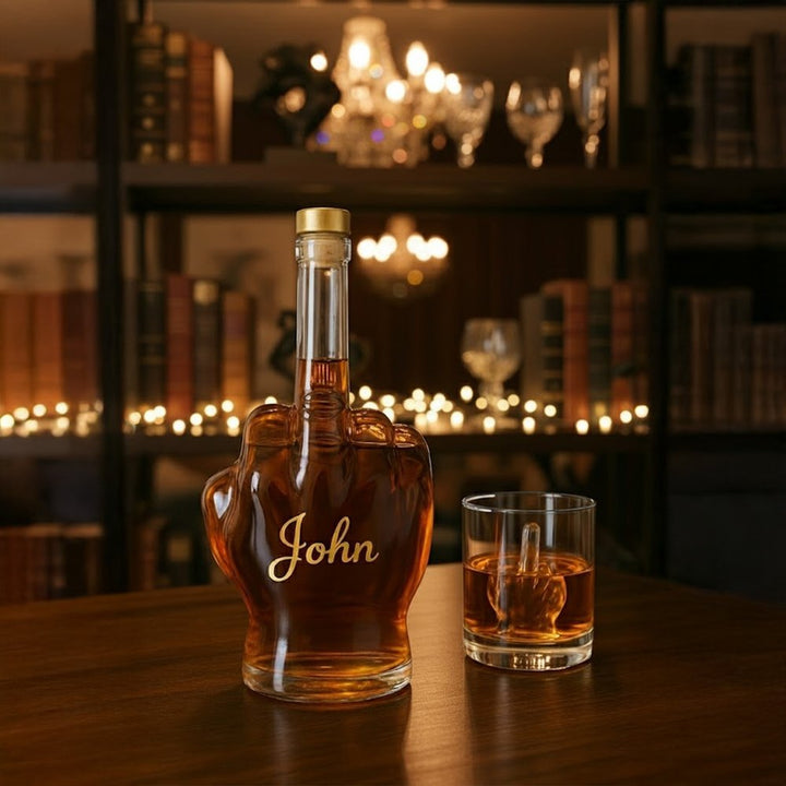 Carafe à whisky personnalisée en forme de main