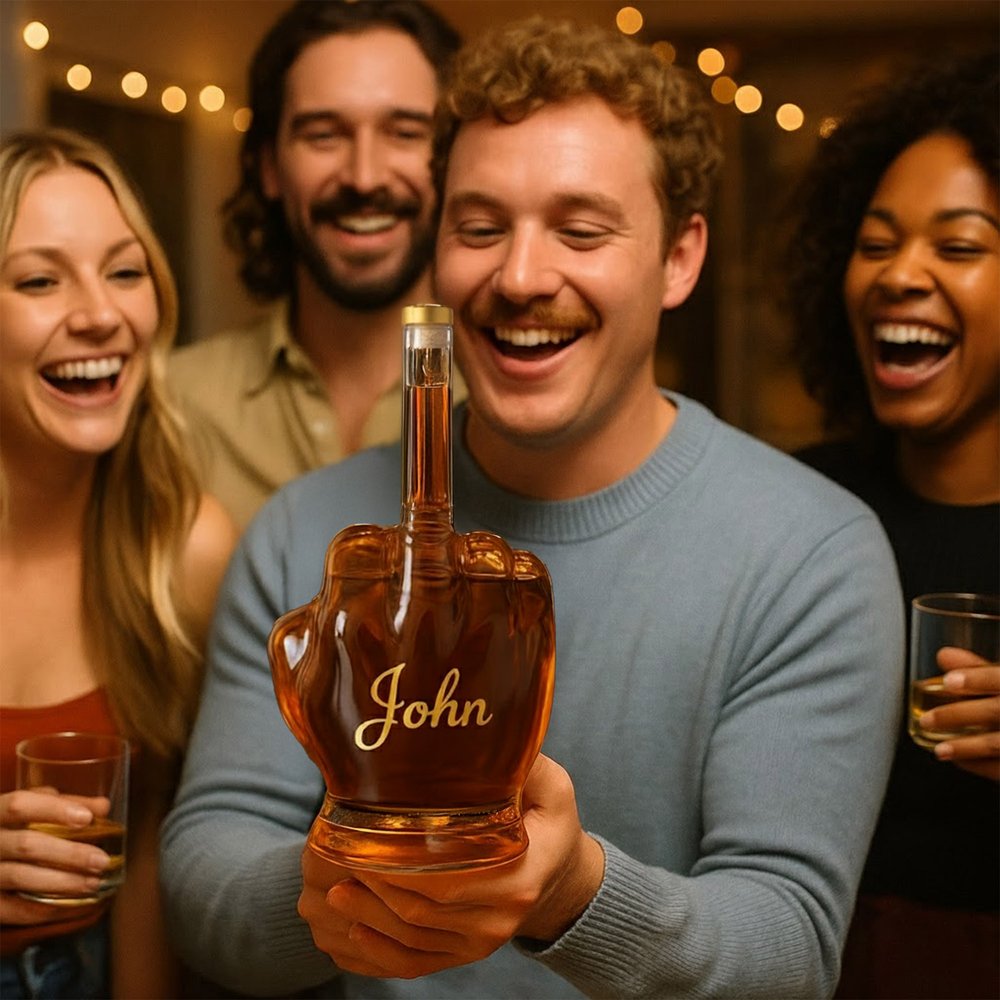 Carafe à whisky personnalisée en forme de main