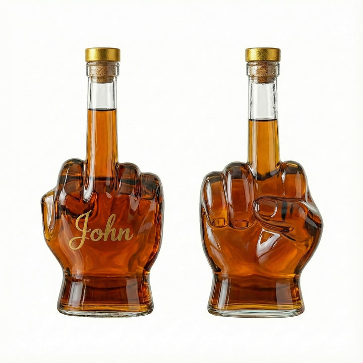 Carafe à whisky personnalisée en forme de main