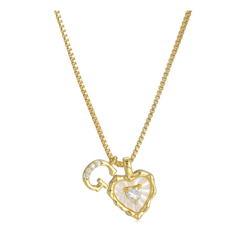 💛 Collier Cœur Initiale – Chaîne Délicate ✨