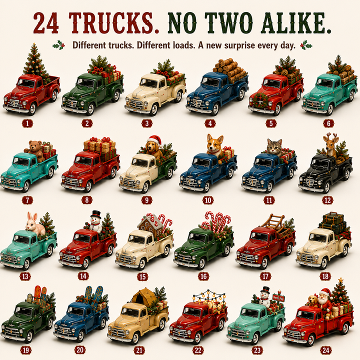 🎄🛻 Calendrier de l’Avent Pick-Up de Noël – 24 Surprises Festives ✨
