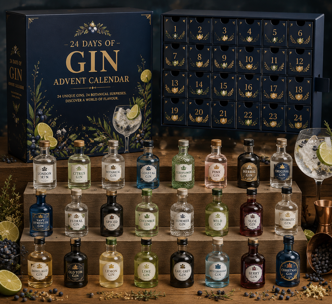 Calendrier de l'Avent Gin Blind Box - 24 Miniatures à Collectionner