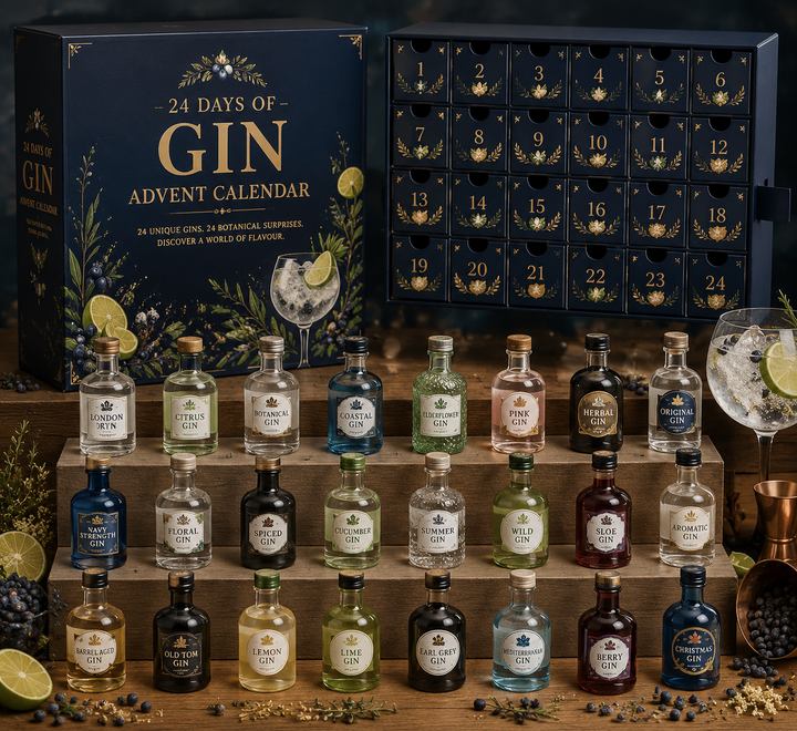 Calendrier de l'Avent Gin Blind Box - 24 Miniatures à Collectionner