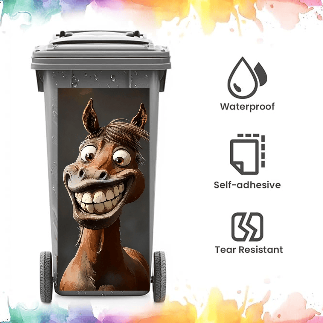 Autocollant créatif pour poubelle avec motif cartoon coloré