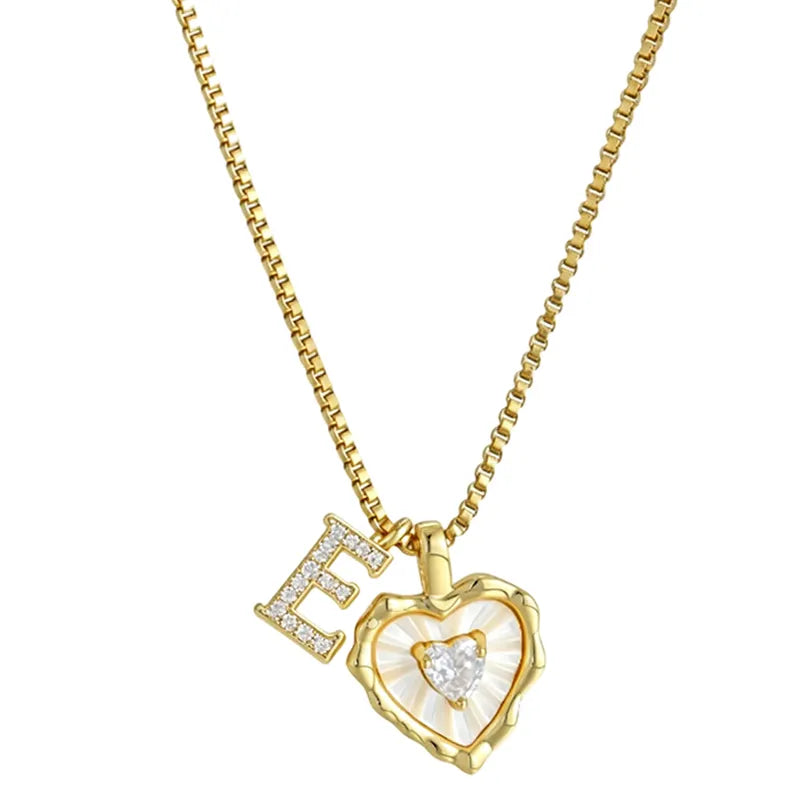 💛 Collier Cœur Initiale – Chaîne Délicate ✨