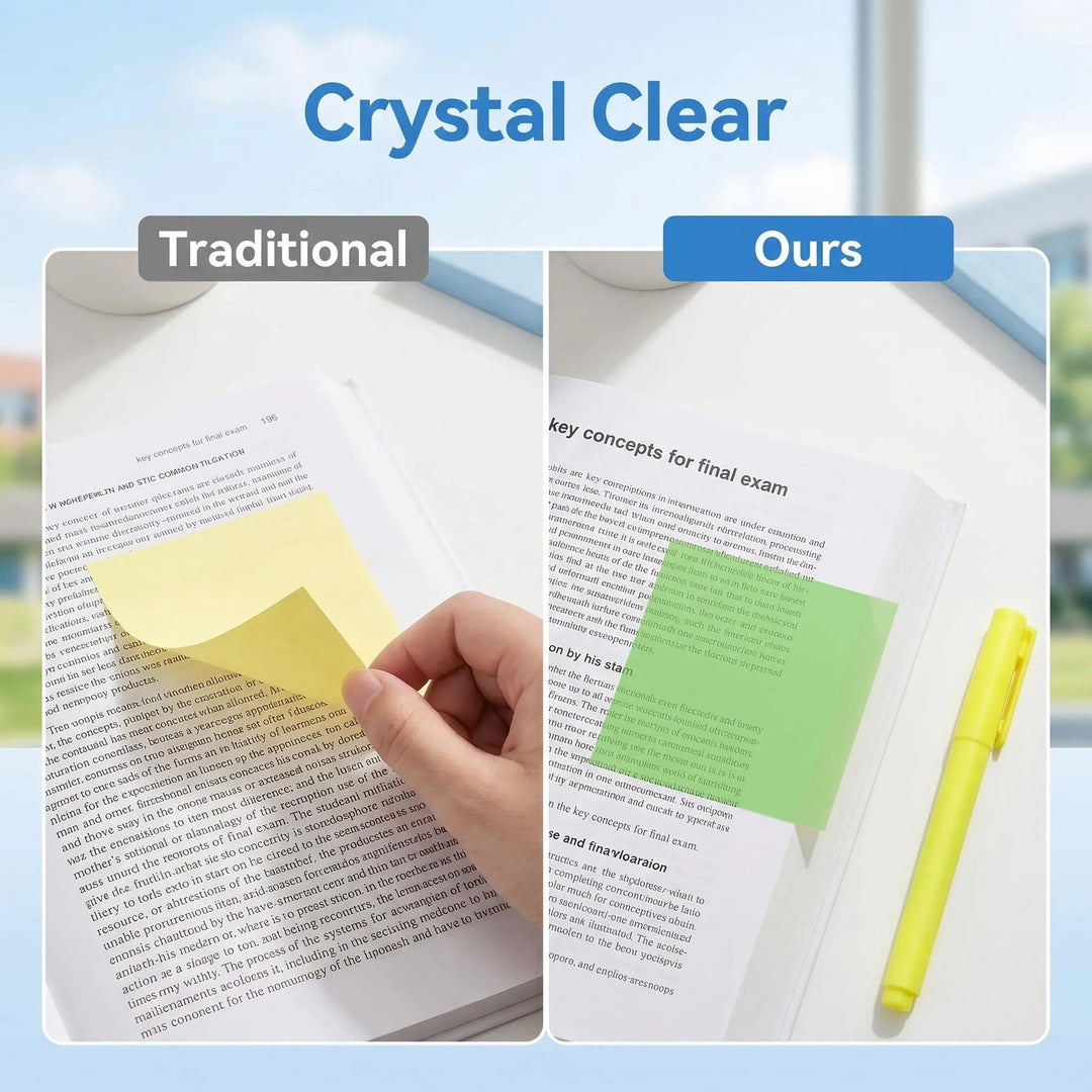 Notes Adhésives Transparentes Pailletées – 960 Feuilles