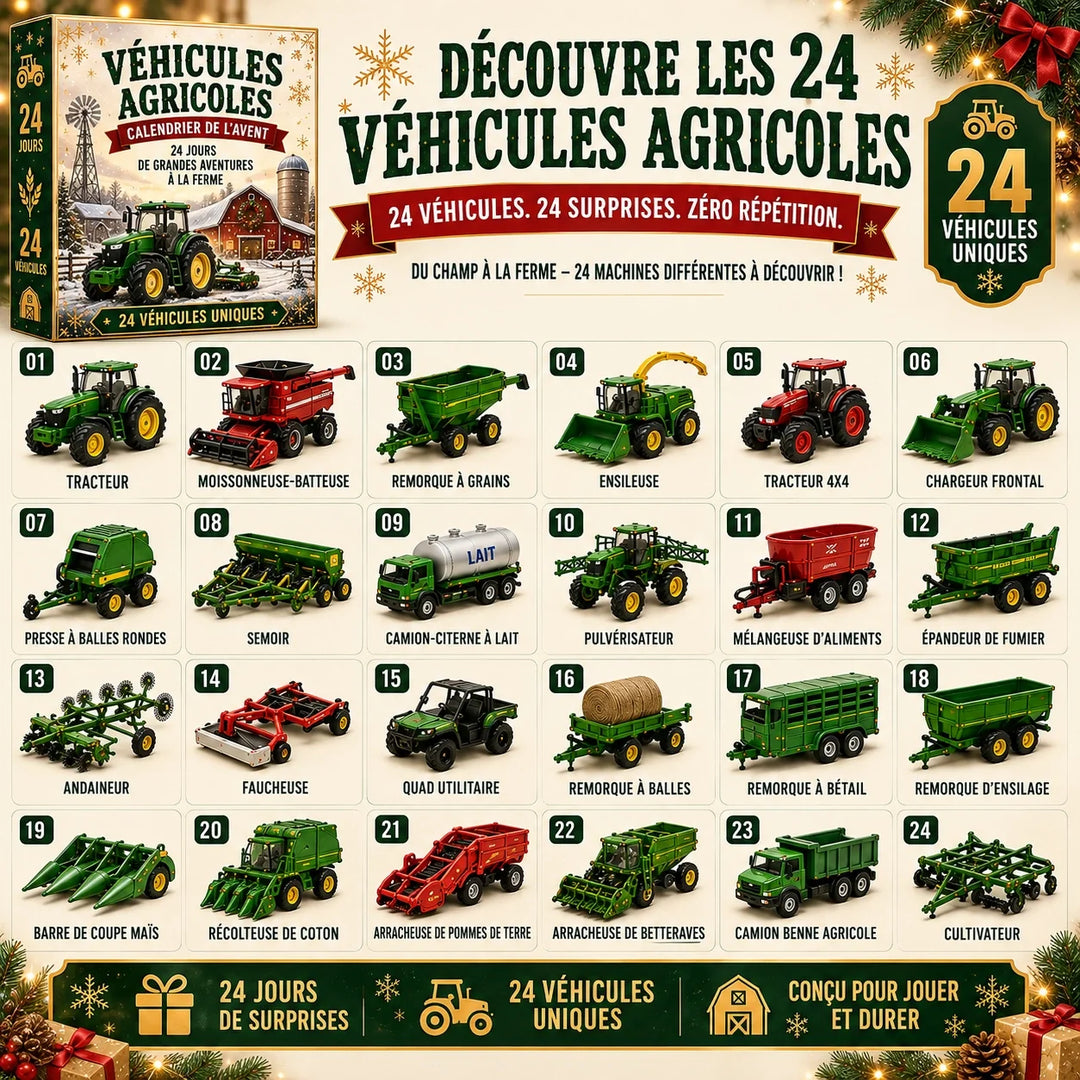 Calendrier de l'Avent de 24 véhicules miniatures