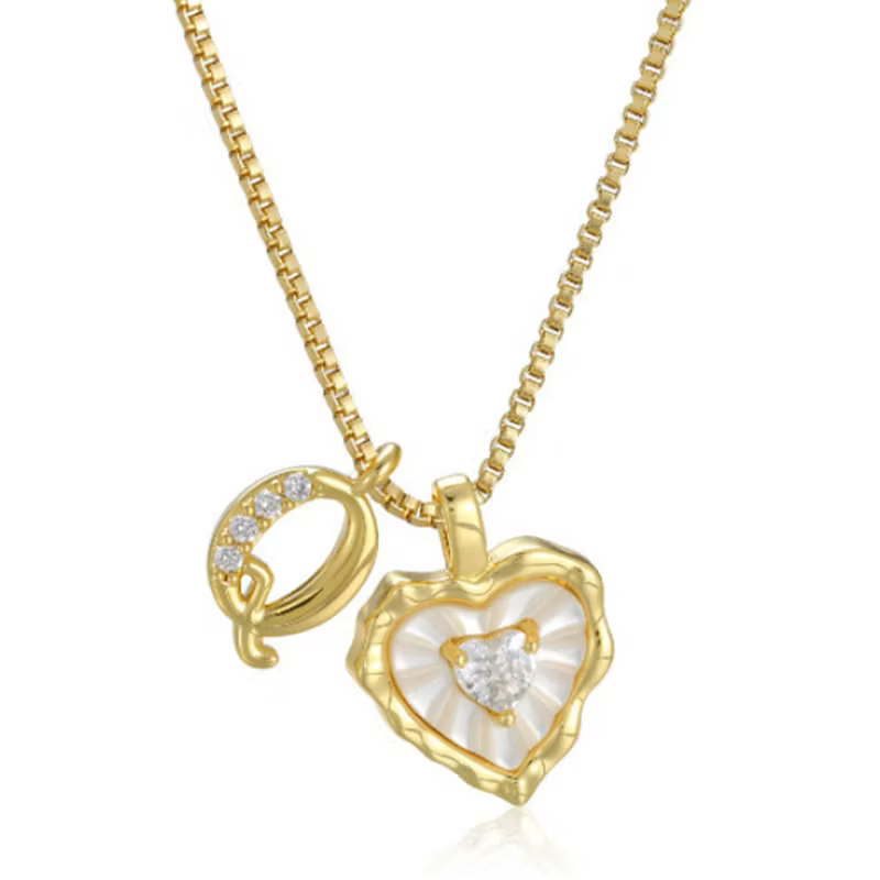 💛 Collier Cœur Initiale – Chaîne Délicate ✨