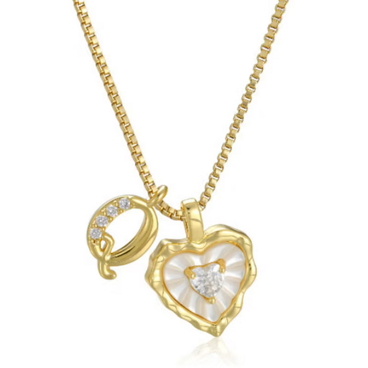💛 Collier Cœur Initiale – Chaîne Délicate ✨