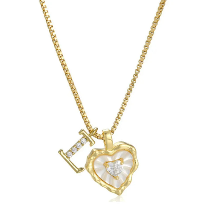 💛 Collier Cœur Initiale – Chaîne Délicate ✨
