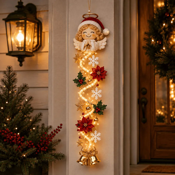 🎅 Décoration de porte de Noël lumineuse