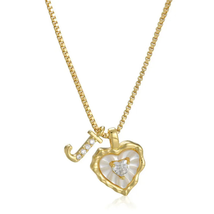 💛 Collier Cœur Initiale – Chaîne Délicate ✨