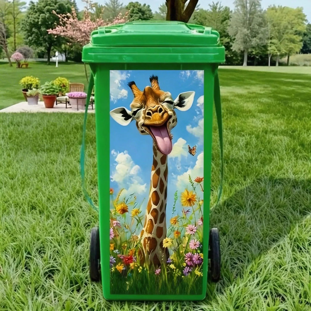 Autocollant créatif pour poubelle avec motif cartoon coloré