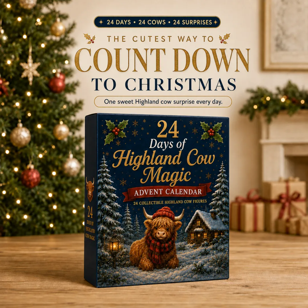 🐮 Calendrier de l’Avent 24 jours – Vaches Highland