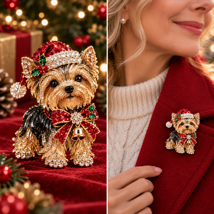 🎄🐶 Broches de Noël Westie et Yorkshire Terrier