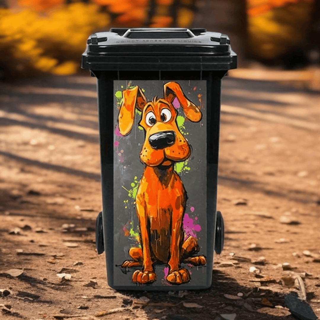 Autocollant créatif pour poubelle avec motif cartoon coloré