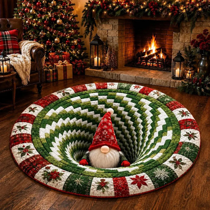 🎄 Tapis de Noël avec illusion d’optique 3D