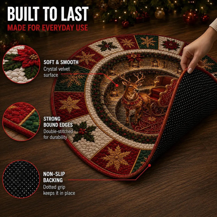 🎄 Tapis de Noël avec illusion d’optique 3D
