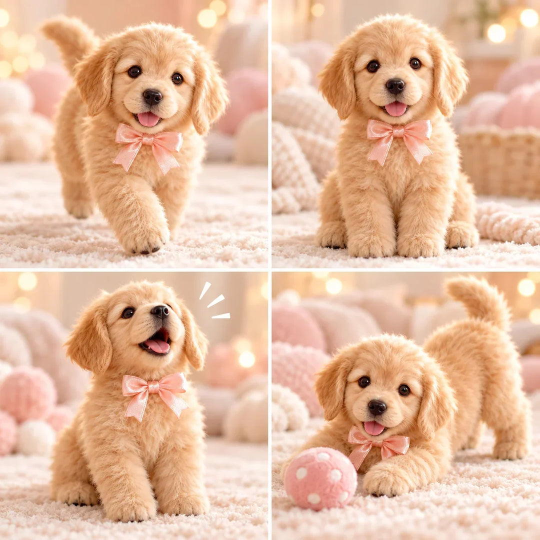 Chiot Robot Golden Retriever Réaliste et Interactif