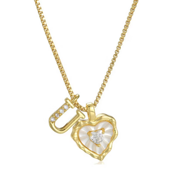 💛 Collier Cœur Initiale – Chaîne Délicate ✨