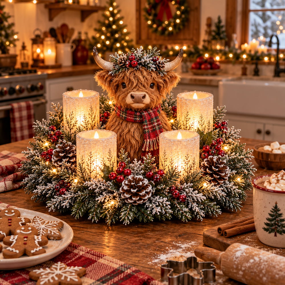 ✨ Animaux de la forêt illuminés par des bougies LED. 🎁🌟
