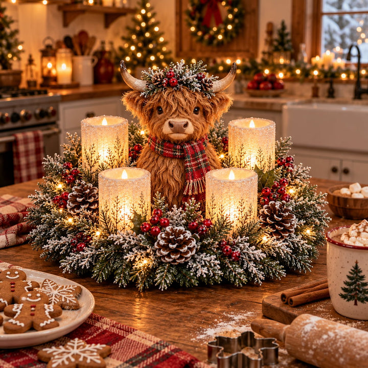 ✨ Animaux de la forêt illuminés par des bougies LED. 🎁🌟