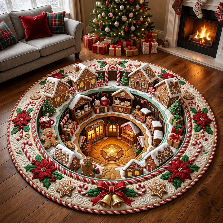 🎄 Tapis de Noël avec illusion d’optique 3D