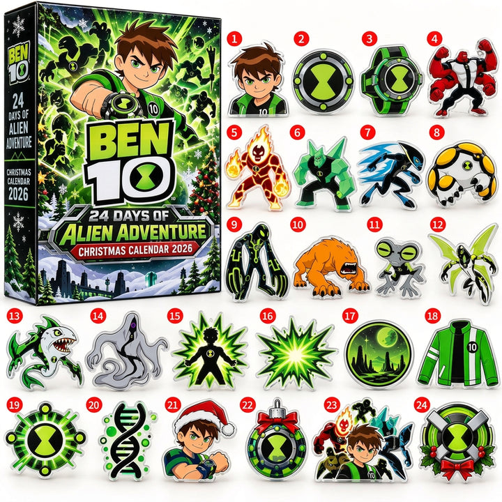 Calendrier de l’Avent Ben 10 Noël 2026 – Compte à rebours jusqu’à Noël