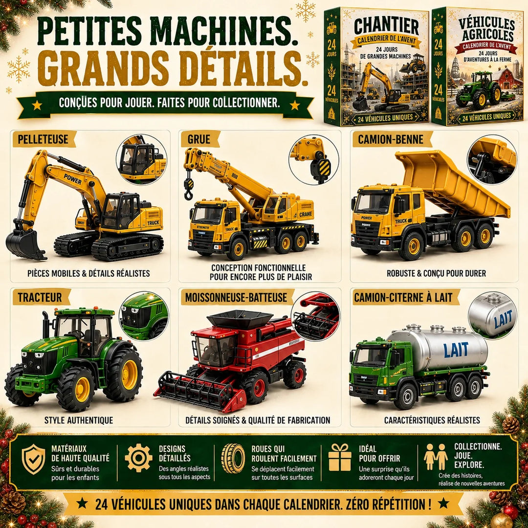 Calendrier de l'Avent de 24 véhicules miniatures