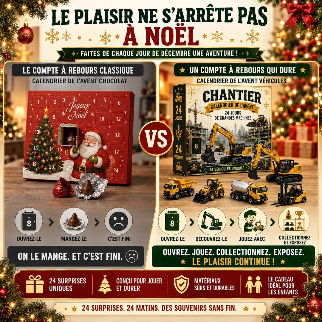 Calendrier de l'Avent de 24 véhicules miniatures