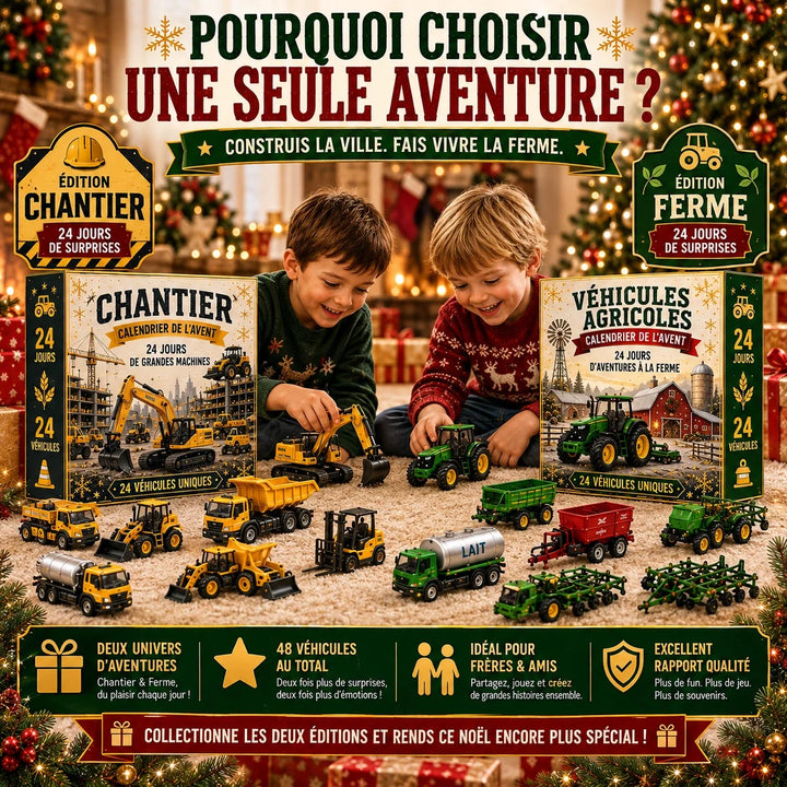 Calendrier de l'Avent de 24 véhicules miniatures