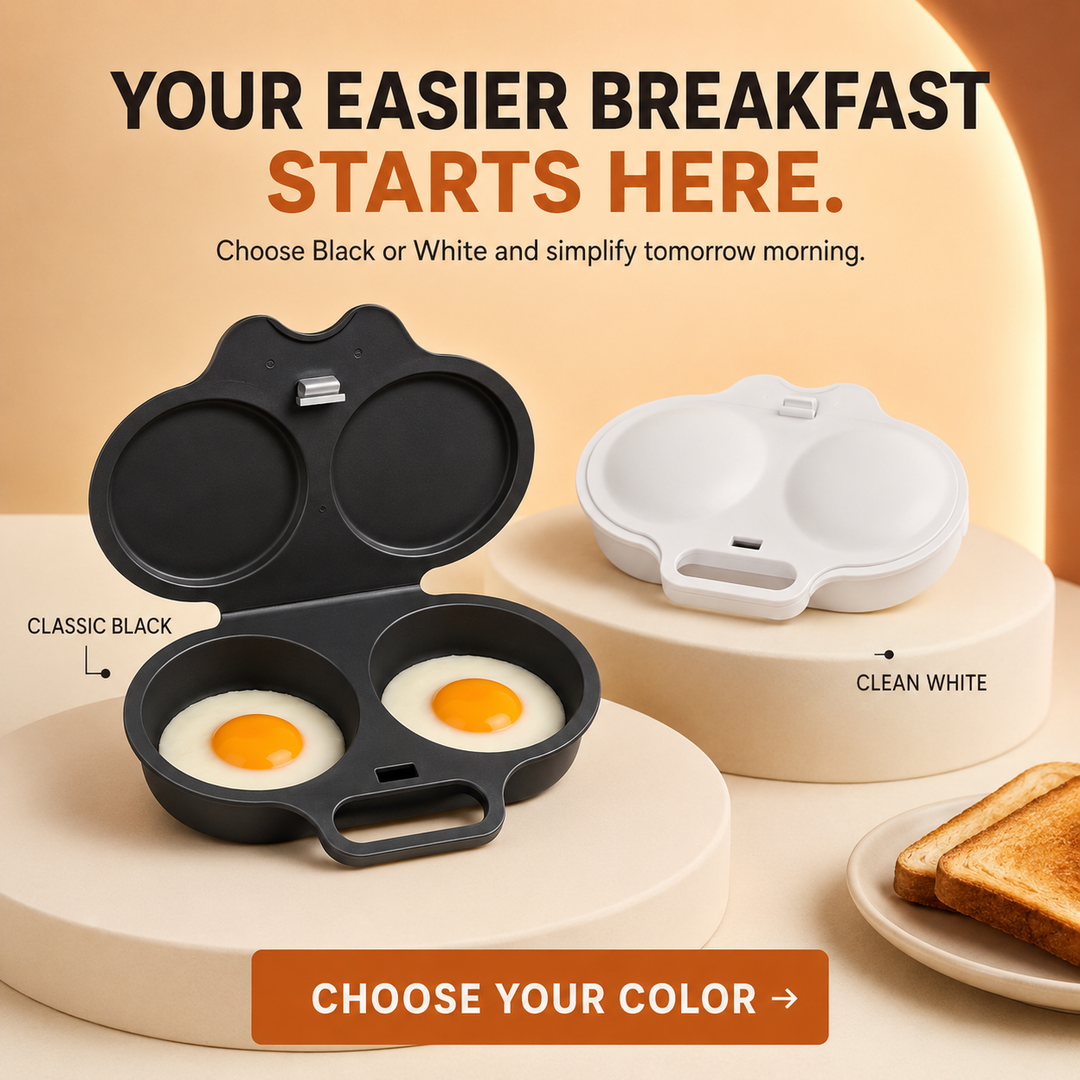 🍳 Cuiseur à œufs au micro-ondes 2 œufs – Cuisson facile à double compartiment
