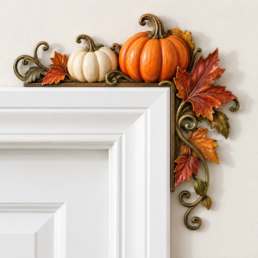 🍁 Décoration de Porte Automnale en Forme de Croix