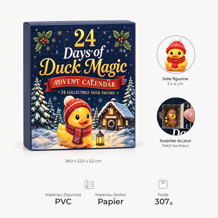 Calendrier De L’Avent Magique Canard De Noël Personnalisé - Cadeau De Noël Original