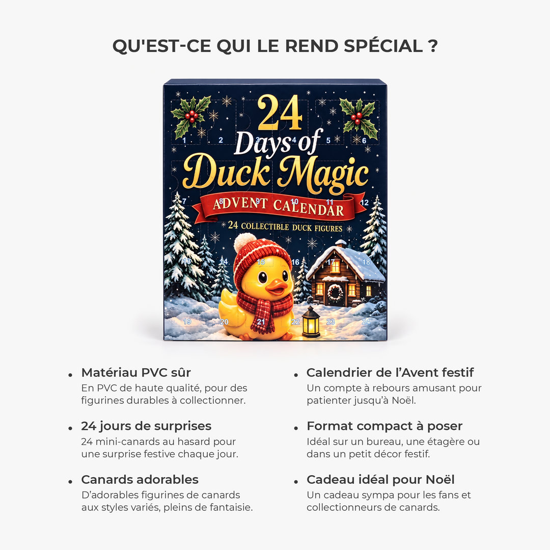 Calendrier De L’Avent Magique Canard De Noël Personnalisé - Cadeau De Noël Original