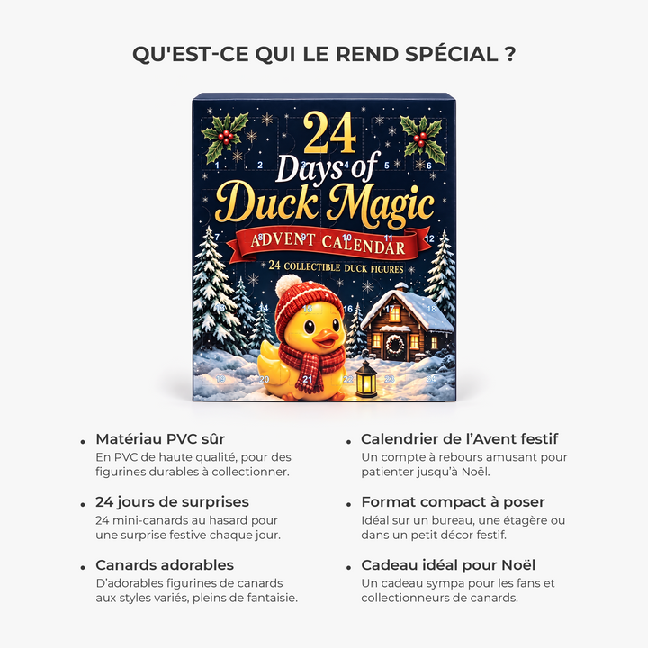Calendrier De L’Avent Magique Canard De Noël Personnalisé - Cadeau De Noël Original