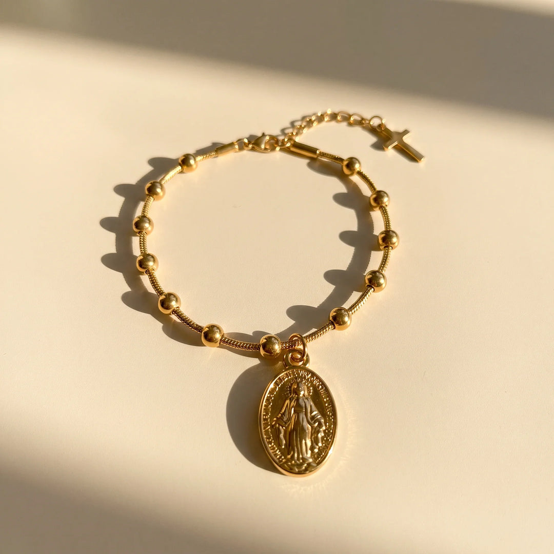 Bracelet avec Médaille Miraculeuse plaquée or