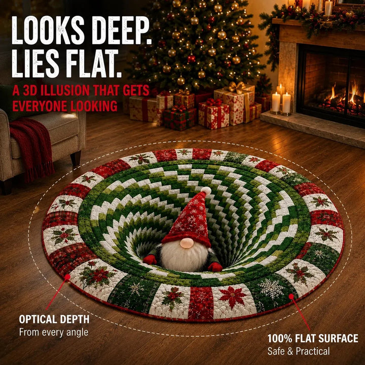 🎄 Tapis de Noël avec illusion d’optique 3D