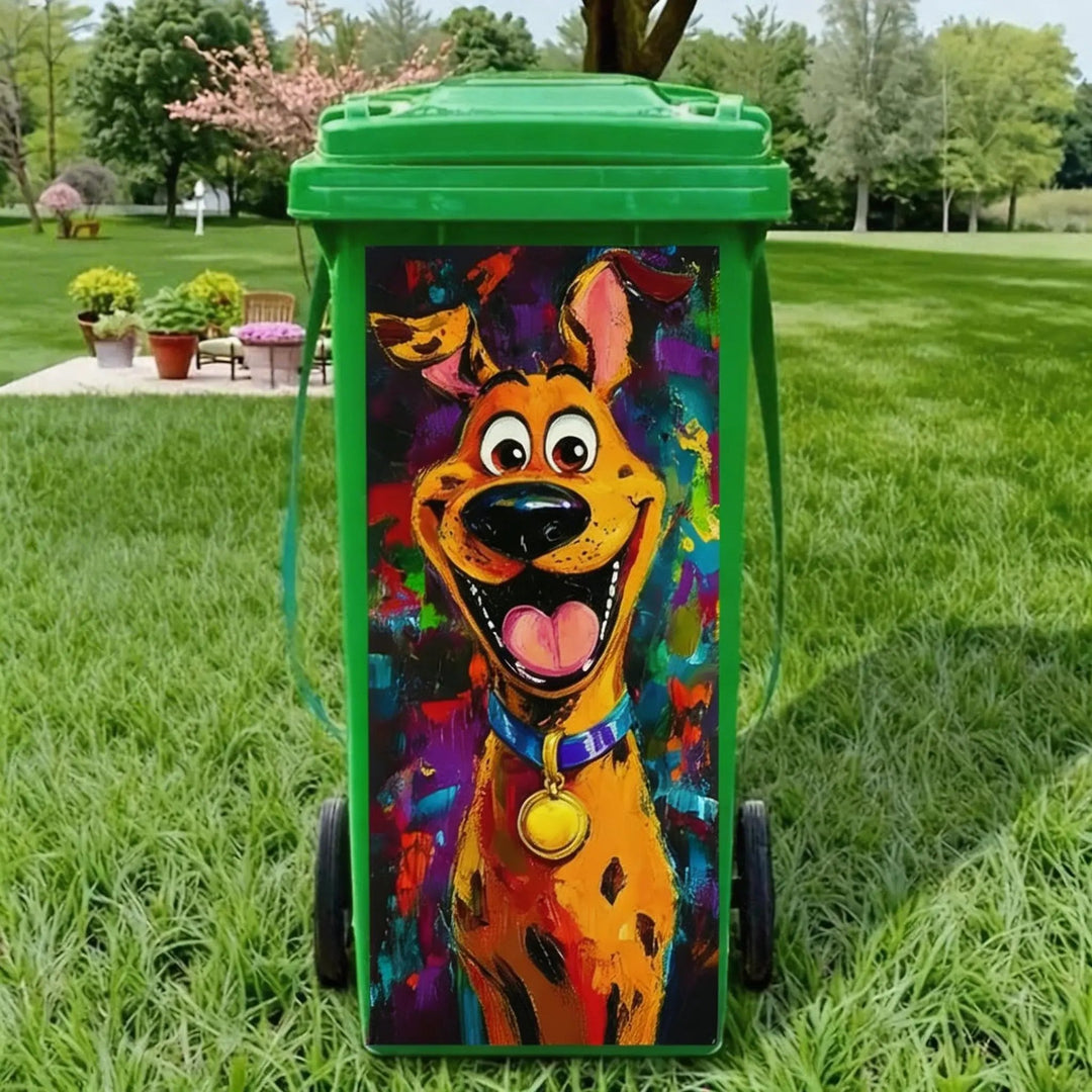 Autocollant créatif pour poubelle avec motif cartoon coloré