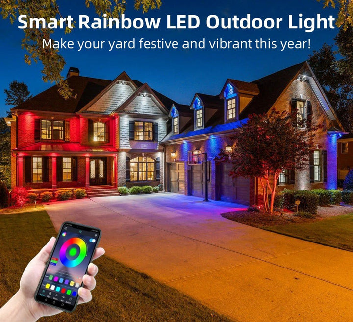 Éclairage LED extérieur intelligent arc-en-ciel permanent ✨