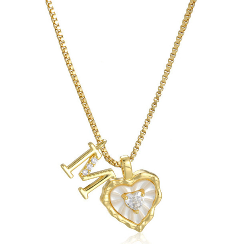💛 Collier Cœur Initiale – Chaîne Délicate ✨