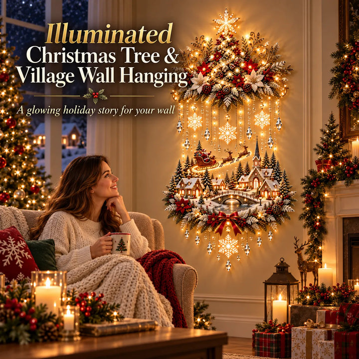 🎄 Sapin & Village de Noël Illuminés | Lumières Chaleureuses ✨