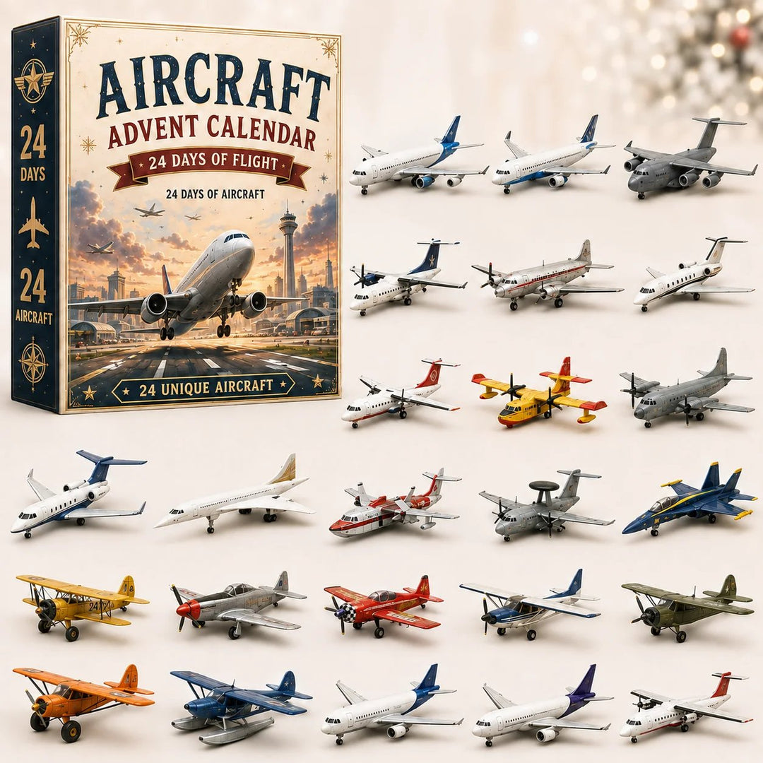 ✈️ Calendrier de l’Avent Aviation 2026 | 24 jours de vol avec 24 miniatures uniques d’avions, de jets et de modèles aéronautiques 🎄🎁